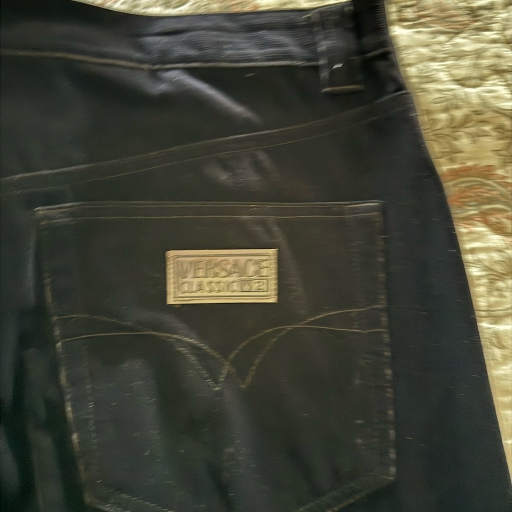Versace Men's Black Corduroy Jeans